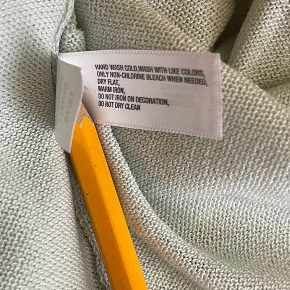 Gap Womens Knit Top XL L with sequin Mint Green - Picture 4 of 5